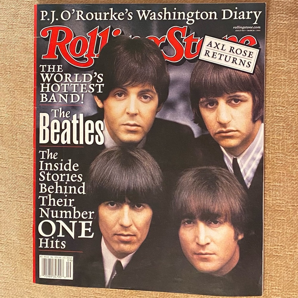 The BEATLES 3/1/2001 Rolling Stone issue 863 BTS of 27 #1 Songs + Great Pictures